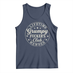 Grumpy Fucker's Club Lifetime Member Tank Top TS11 Navy Print Your Wear