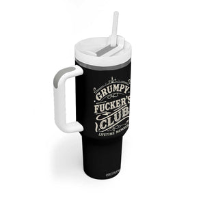 Grumpy Fucker's Club Lifetime Member Tumbler With Handle Funny Sarcastic TS11 Print Your Wear