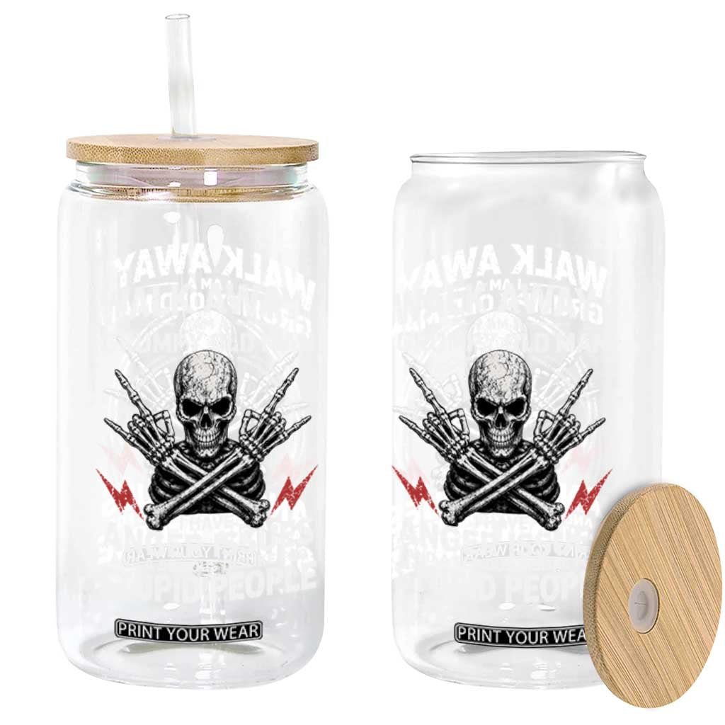 Walk Away I Am A Grumpy Old Man I Have Anger Issues Glass Can Funny Senior Citizen TS11 Print Your Wear