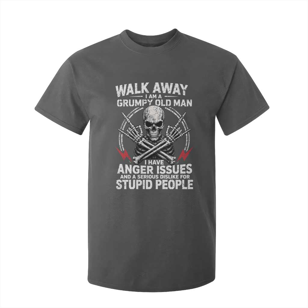 Walk Away I Am A Grumpy Old Man I Have Anger Issues T Shirt For Kid Funny Senior Citizen TS11 Dark Heather Print Your Wear