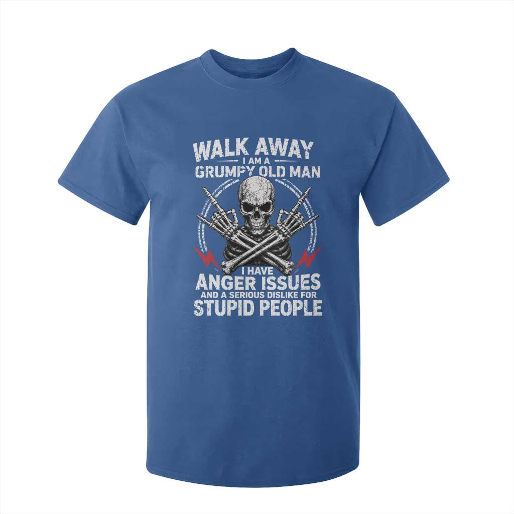 Walk Away I Am A Grumpy Old Man I Have Anger Issues T Shirt For Kid Funny Senior Citizen TS11 Royal Blue Print Your Wear