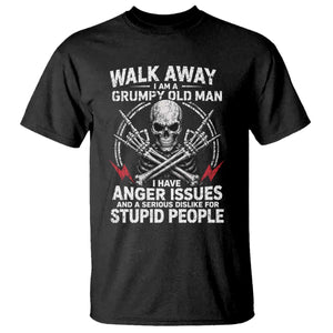 Walk Away I Am A Grumpy Old Man I Have Anger Issues T Shirt Funny Senior Citizen TS11 Black Print Your Wear