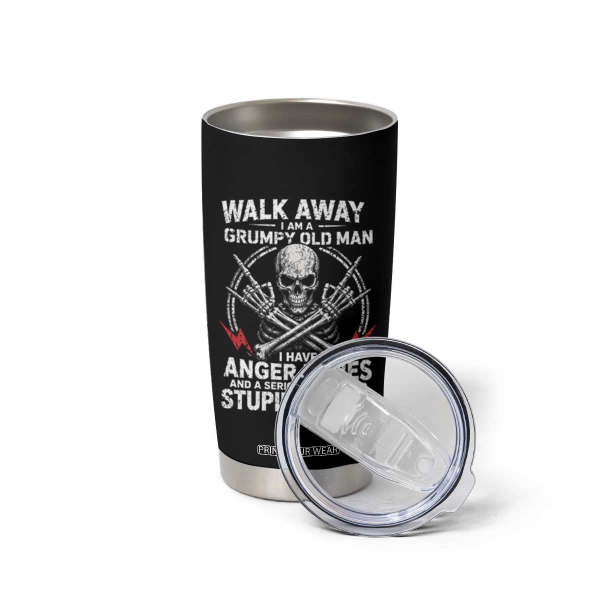 Walk Away I Am A Grumpy Old Man I Have Anger Issues Tumbler Cup Funny Senior Citizen TS11 Print Your Wear