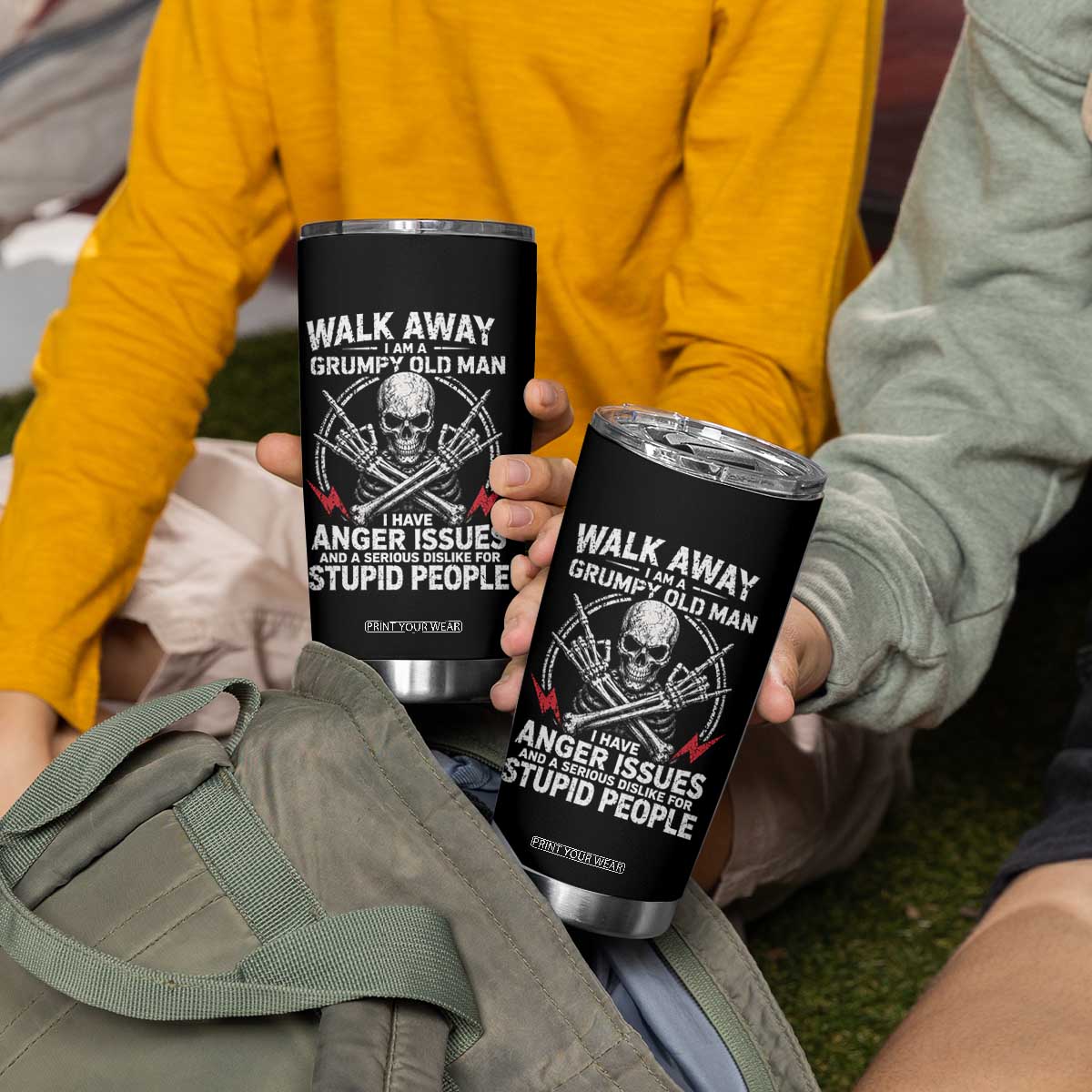 Walk Away I Am A Grumpy Old Man I Have Anger Issues Tumbler Cup Funny Senior Citizen TS11 Print Your Wear