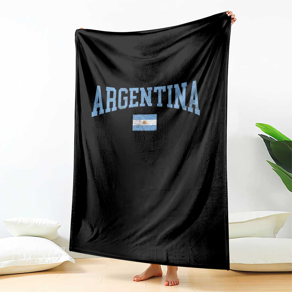 Argentina Sports Throwback Design Vintage Argentinian Flag Throw Blanket TS11 Print Your Wear