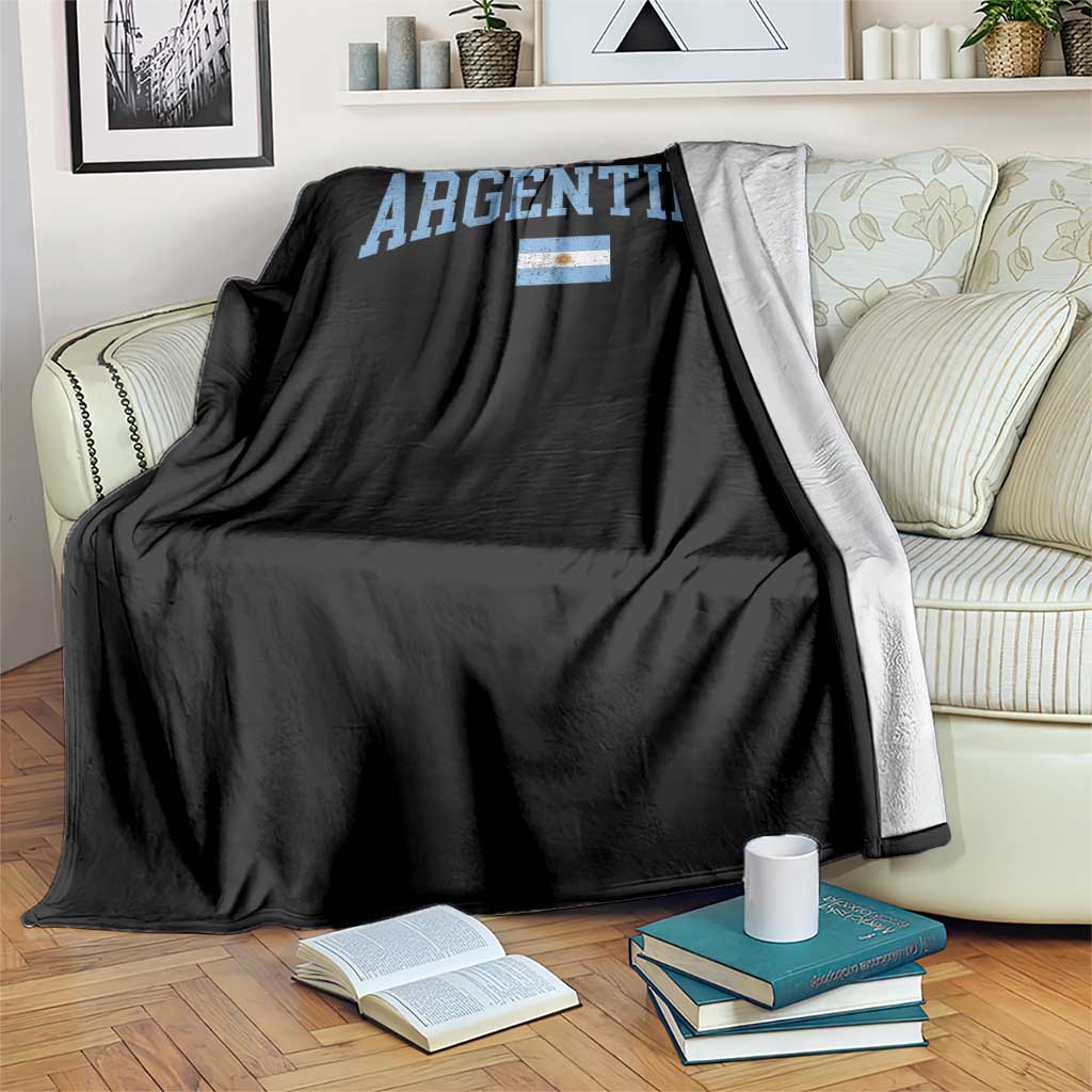 Argentina Sports Throwback Design Vintage Argentinian Flag Throw Blanket TS11 Print Your Wear