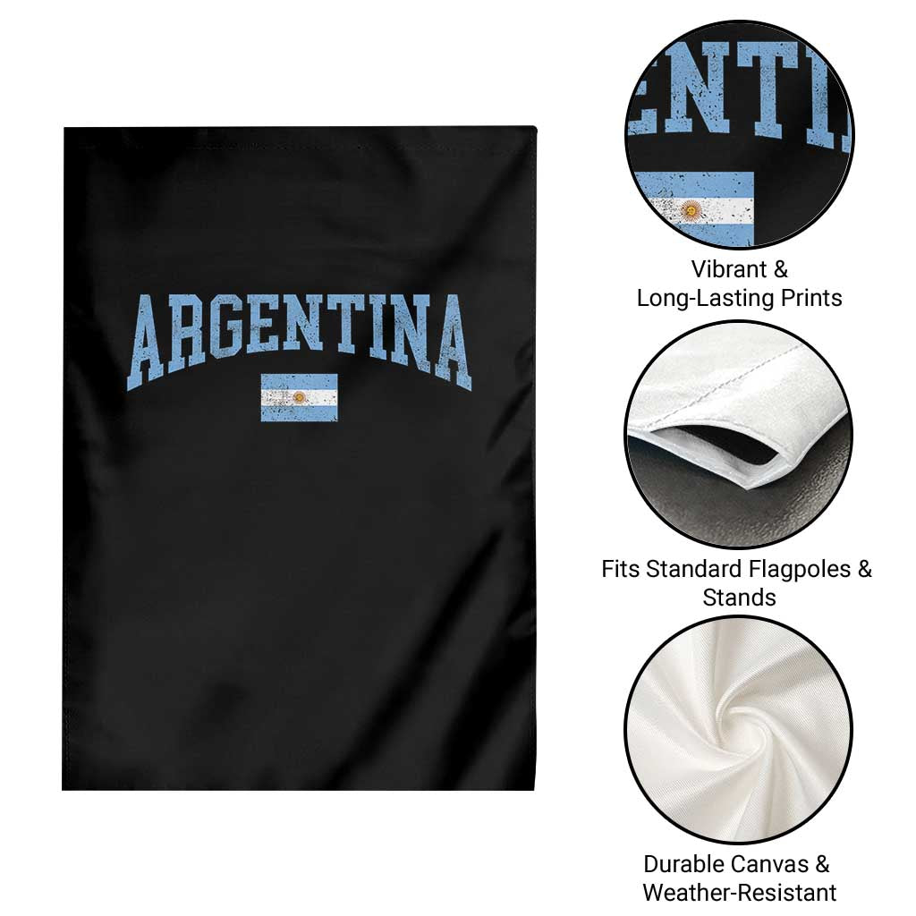 Argentina Sports Throwback Design Vintage Argentinian Flag Garden Flag TS11 Print Your Wear