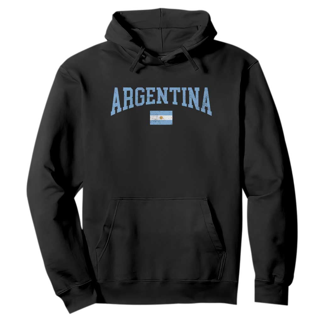 Argentina Sports Throwback Design Vintage Argentinian Flag Hoodie TS11 Black Print Your Wear