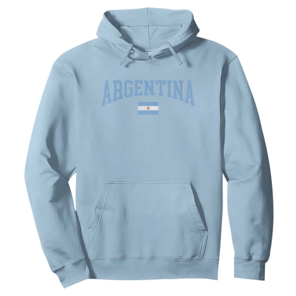 Argentina Sports Throwback Design Vintage Argentinian Flag Hoodie TS11 Light Blue Print Your Wear