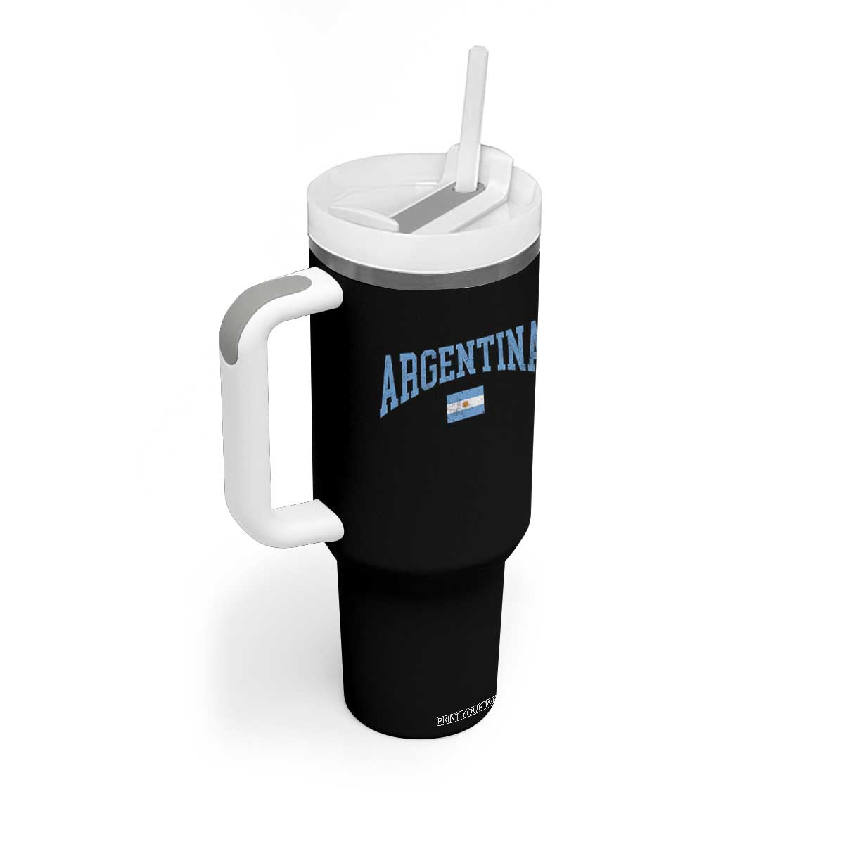 Argentina Sports Throwback Design Vintage Argentinian Flag Tumbler With Handle TS11 Print Your Wear