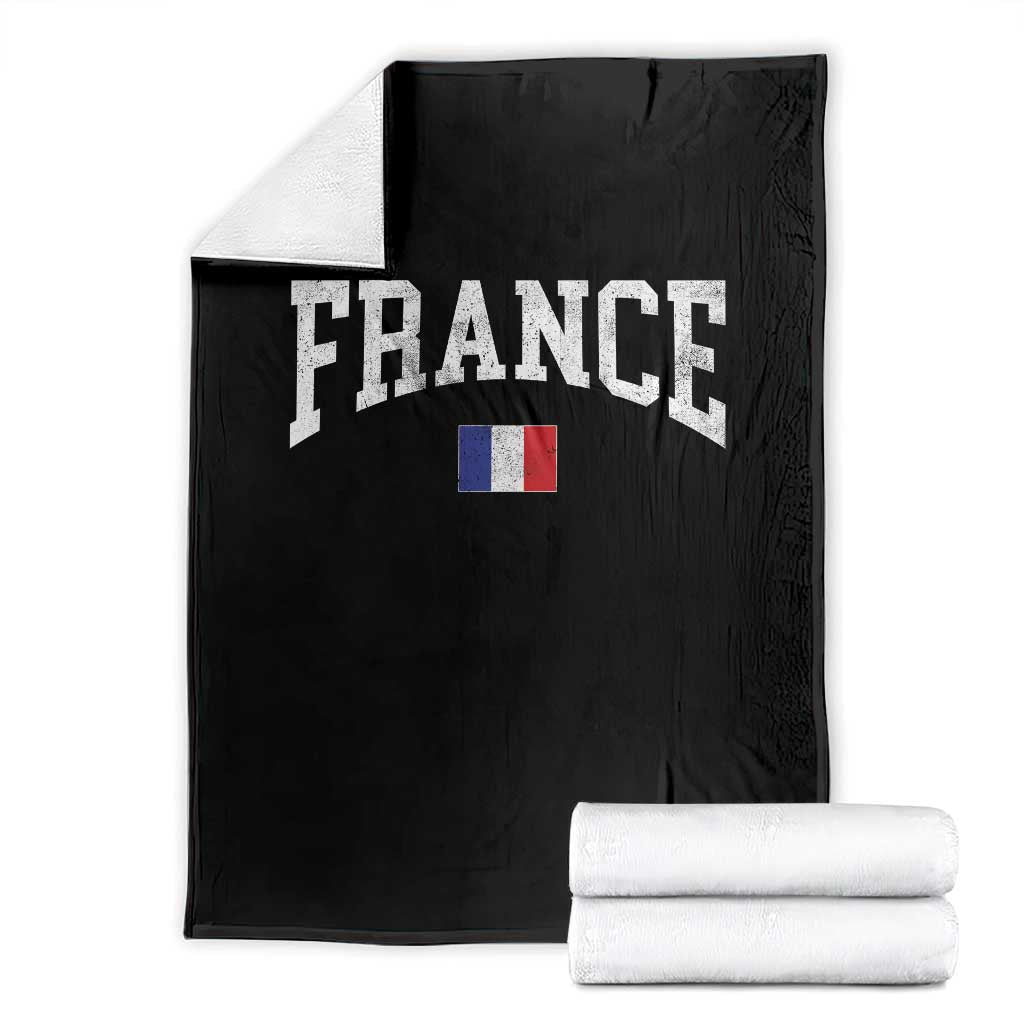 France Sports Throwback Design Vintage French Flag Throw Blanket TS11 Black Print Your Wear