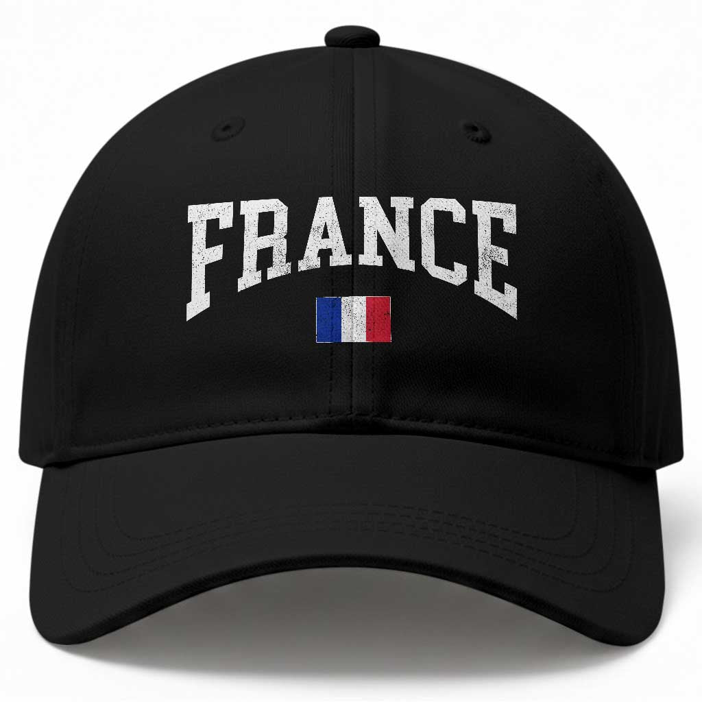 France Sports Throwback Design Vintage French Flag Baseball Cap TS11 Print Your Wear