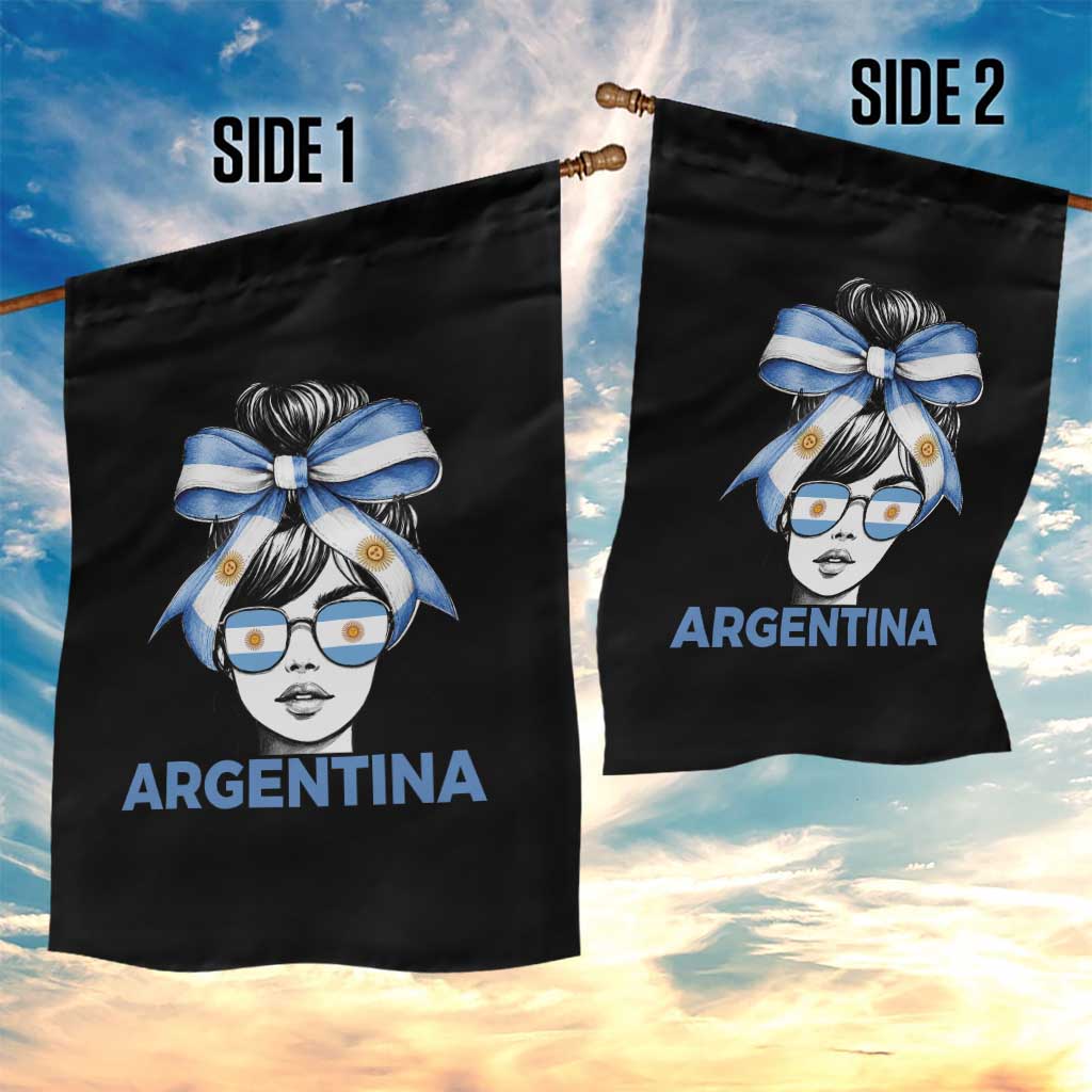 Messy Bun Argentina Pride Argentinian Girl Garden Flag TS11 Print Your Wear