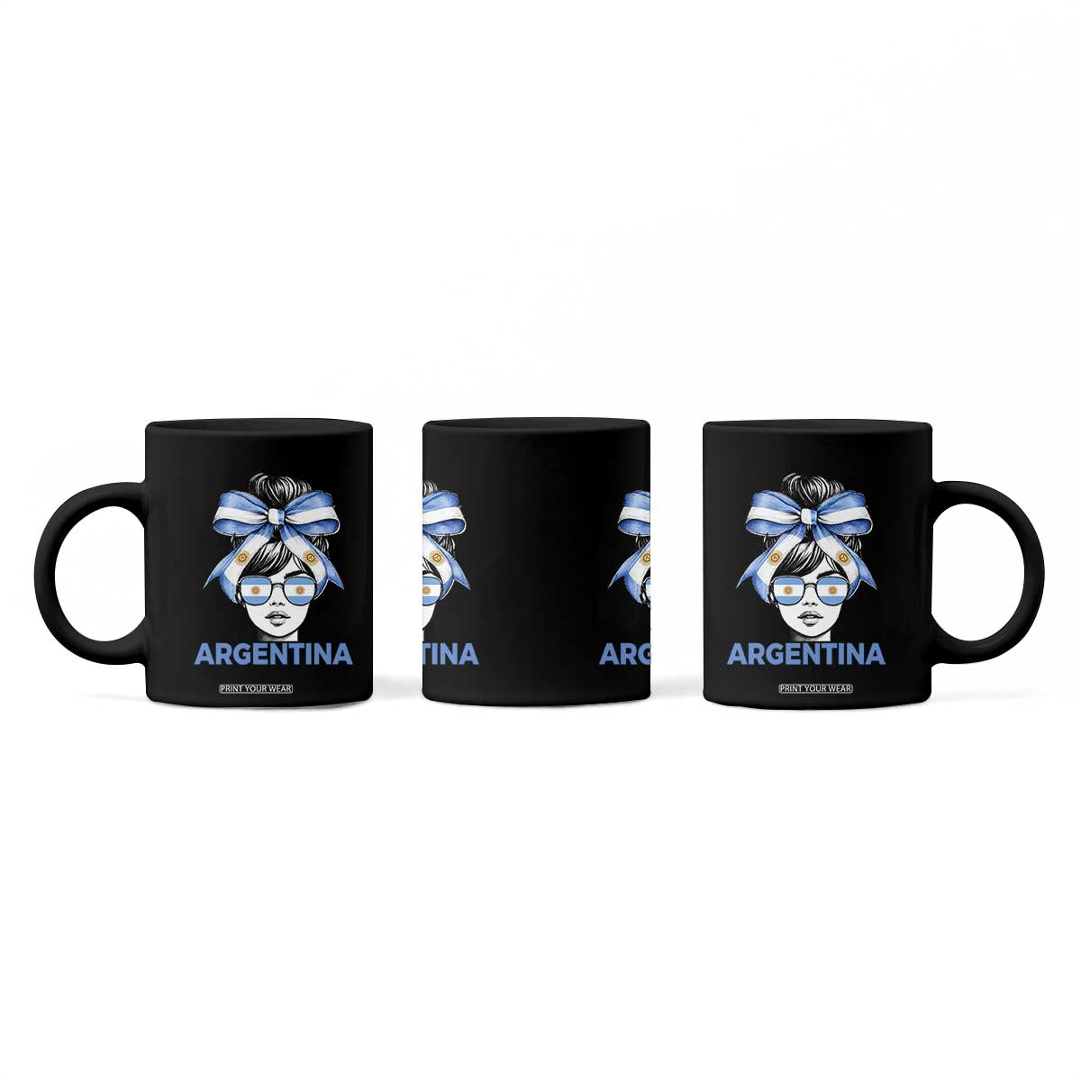 Messy Bun Argentina Pride Argentinian Girl Coffee Mug TS11 Print Your Wear