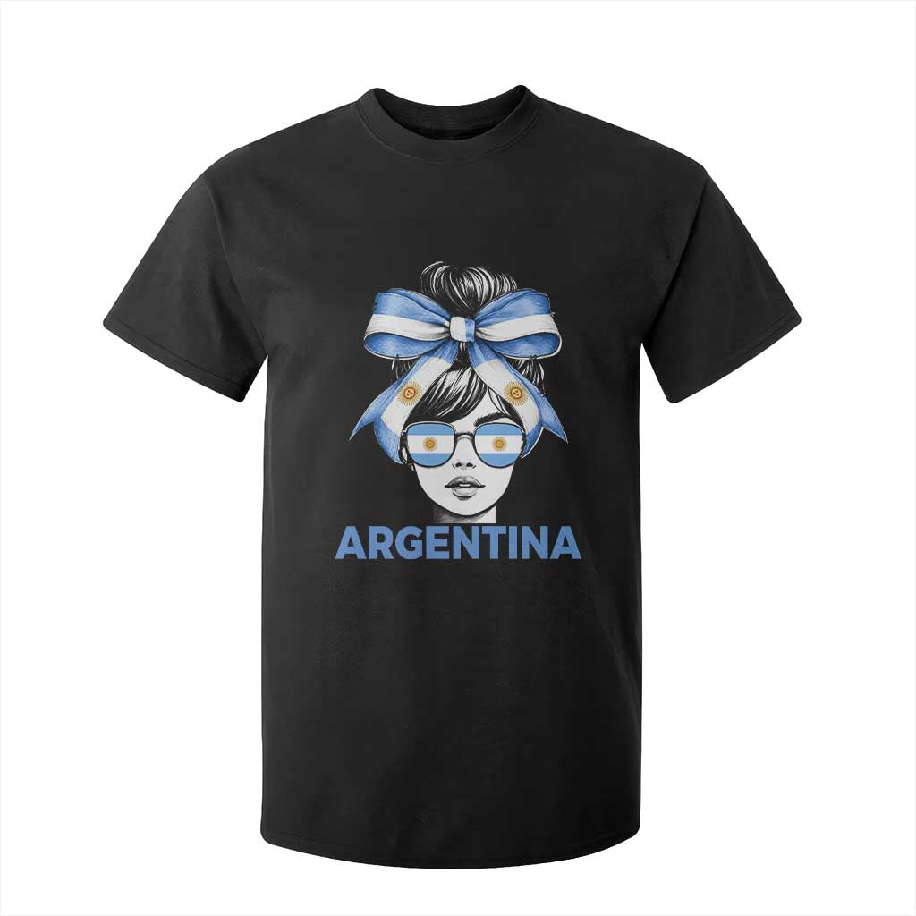 Messy Bun Argentina Pride Argentinian Girl T Shirt For Kid TS11 Black Print Your Wear