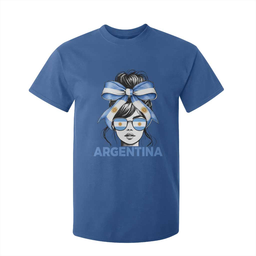 Messy Bun Argentina Pride Argentinian Girl T Shirt For Kid TS11 Royal Blue Print Your Wear