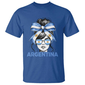 Messy Bun Argentina Pride Argentinian Girl T Shirt TS11 Royal Blue Print Your Wear