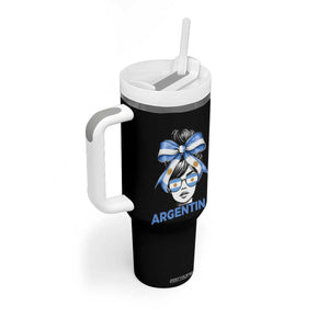 Messy Bun Argentina Pride Argentinian Girl Tumbler With Handle TS11 Print Your Wear