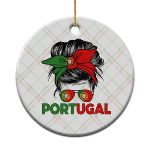 Portugal Messy Bun Girl Pride Portuguese Roots Ceramic Ornament TS11 1pc Christmas Plaid Print Your Wear
