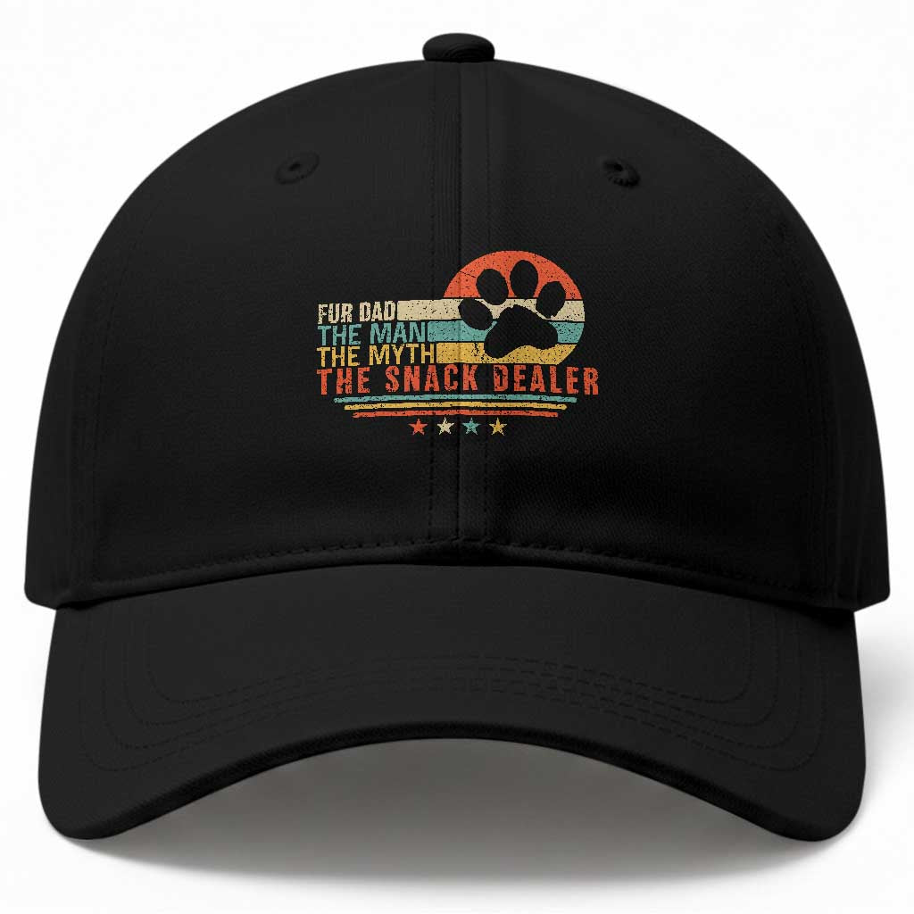 Fur Dad The Man The Myth The Snack Dealer Baseball Cap Dog Fathers Day TS11 Print Your Wear