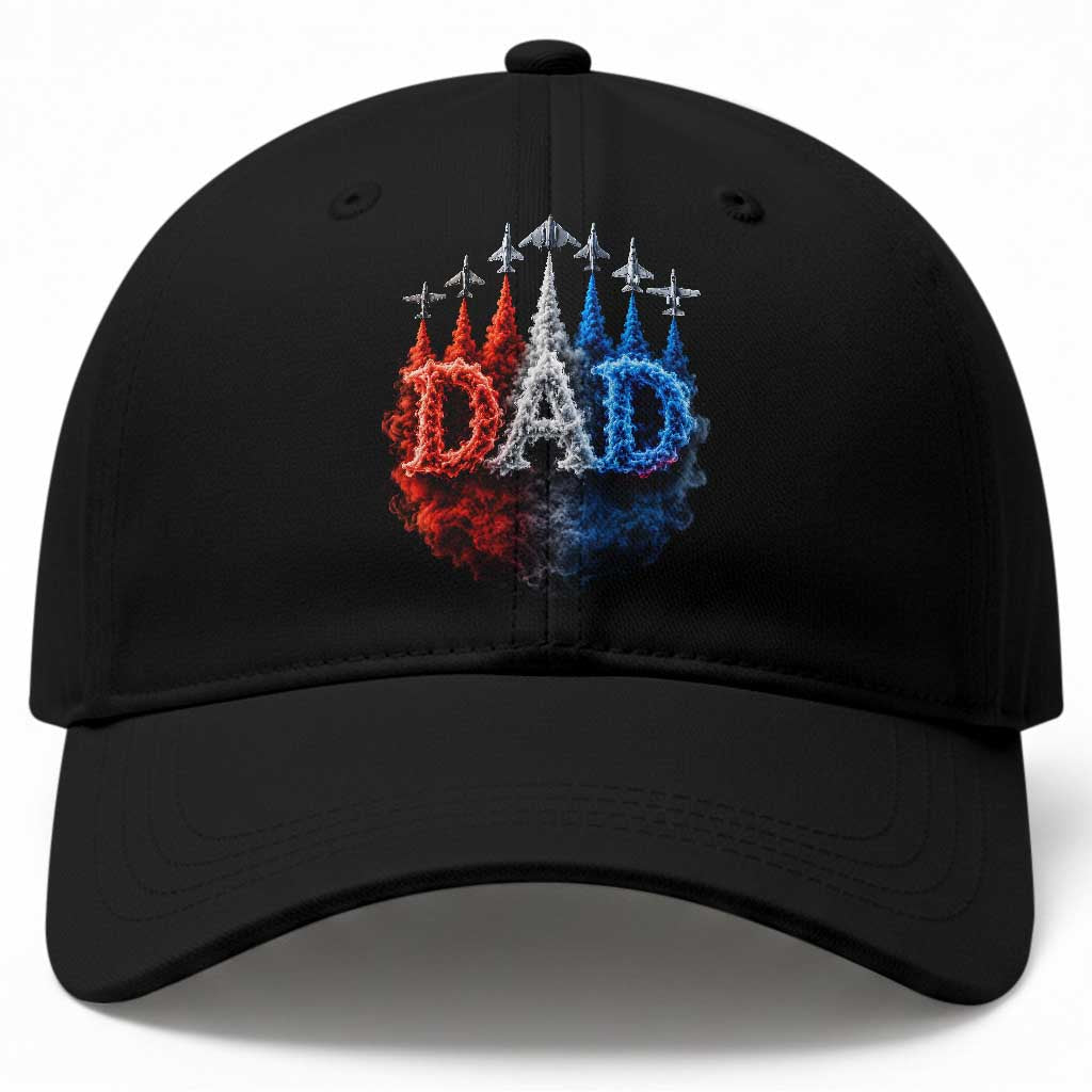 Patriotic Dad Jet Fighter American Flag 4th of July Baseball Cap TS11 Print Your Wear