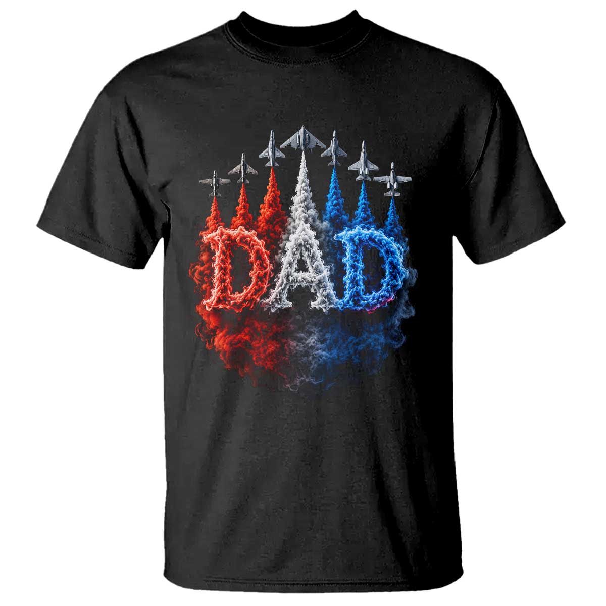 Patriotic Dad Jet Fighter American Flag 4th of July T Shirt TS11 Black Print Your Wear