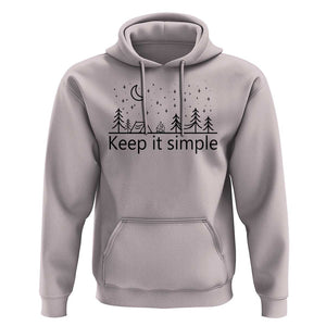 Funny Camping Hoodie Keep It Simple Outdoor Minimalist TS11 Ice Gray Print Your Wear