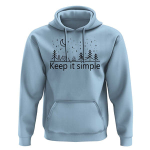 Funny Camping Hoodie Keep It Simple Outdoor Minimalist TS11 Light Blue Print Your Wear