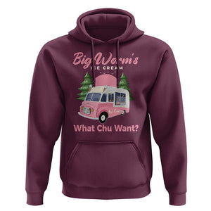 Funny Big Worm's Ice Cream What Chu Want Hoodie Summer Van TS11 Maroon Print Your Wear