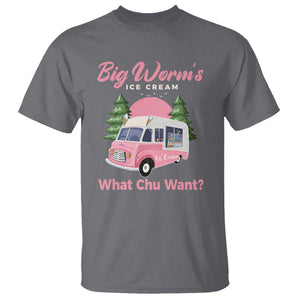 Funny Big Worm's Ice Cream What Chu Want T Shirt Summer Van TS11 Charcoal Print Your Wear