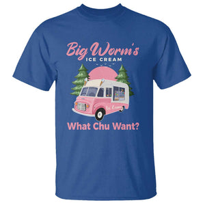 Funny Big Worm's Ice Cream What Chu Want T Shirt Summer Van TS11 Royal Blue Print Your Wear