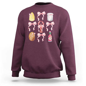 Funny Crawfish Bow Pink Sweatshirt Cute Coquette Y2k Clean Girl Aesthetic TS11 Maroon Print Your Wear