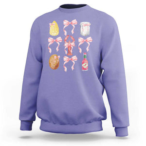 Funny Crawfish Bow Pink Sweatshirt Cute Coquette Y2k Clean Girl Aesthetic TS11 Violet Print Your Wear