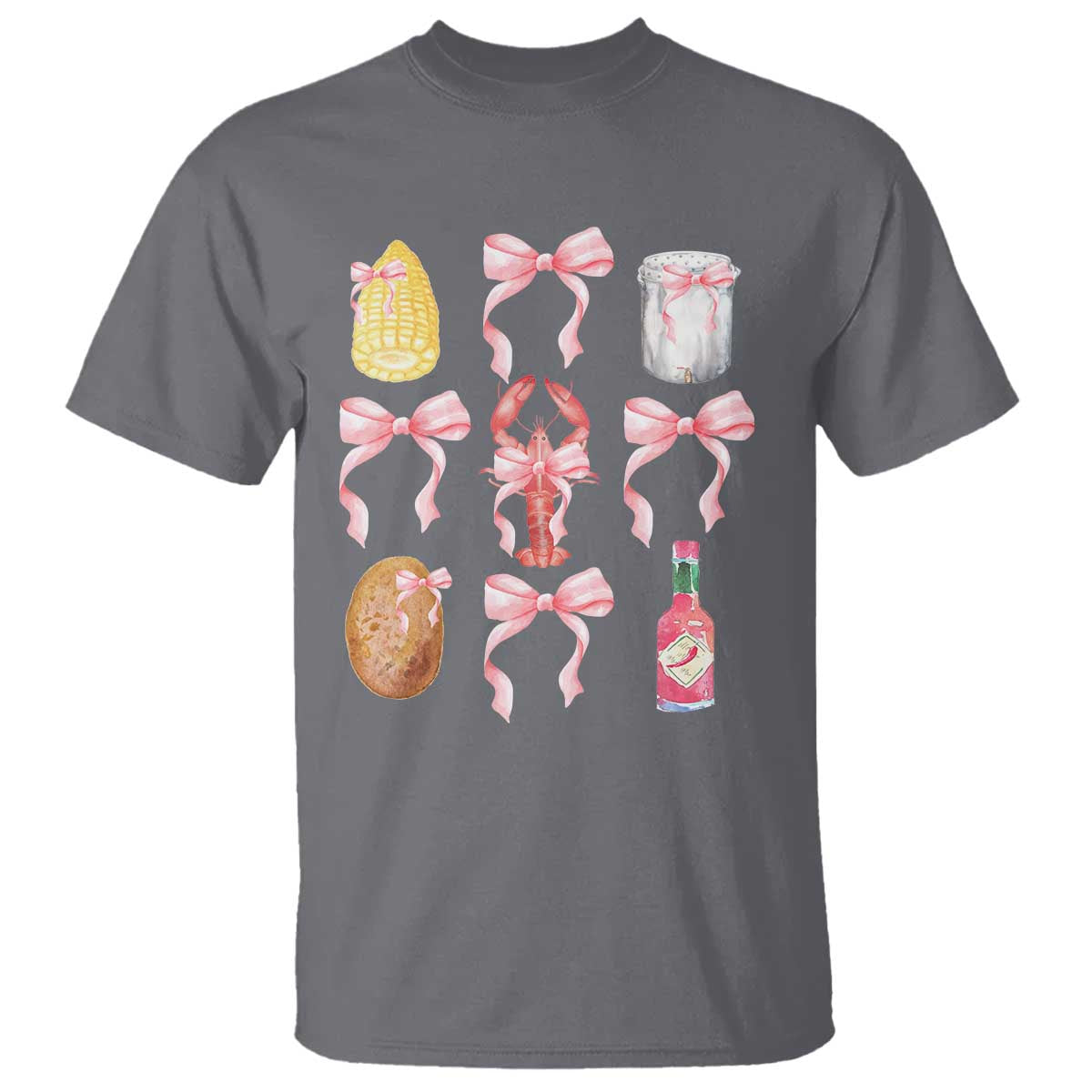 Funny Crawfish Bow Pink T Shirt Cute Coquette Y2k Clean Girl Aesthetic ...