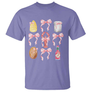 Funny Crawfish Bow Pink T Shirt Cute Coquette Y2k Clean Girl Aesthetic TS11 Violet Print Your Wear