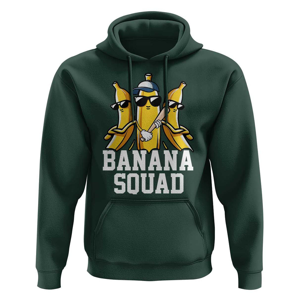 Funny Banana Squad Hoodie Baseball Bat Cute Halloween Costume TS11 Dark Forest Green Print Your Wear