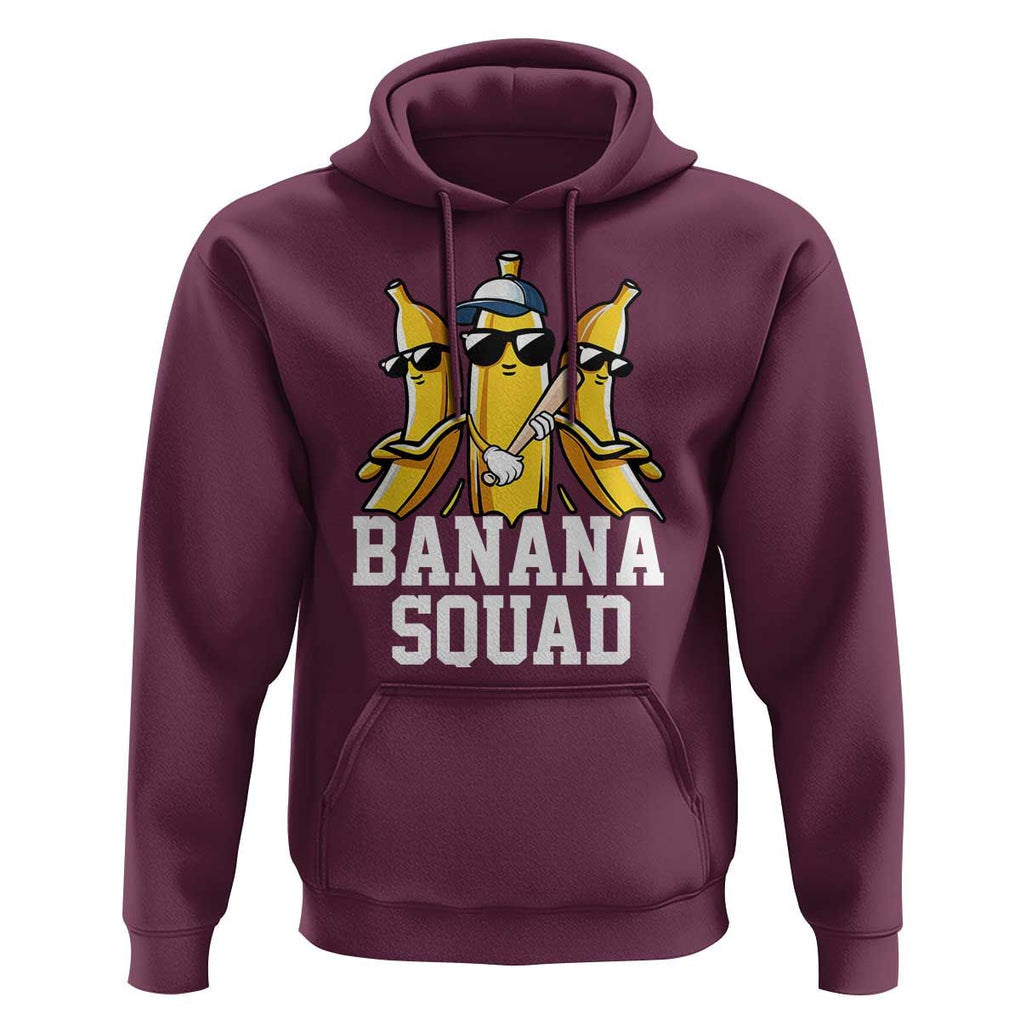 Funny Banana Squad Hoodie Baseball Bat Cute Halloween Costume TS11 Maroon Print Your Wear