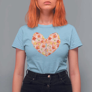 Coquette Canadian Girly T Shirt For Women Canada Day Flag Maple Leaf Orange Bow Girls Aesthetic TS11 Light Blue Print Your Wear