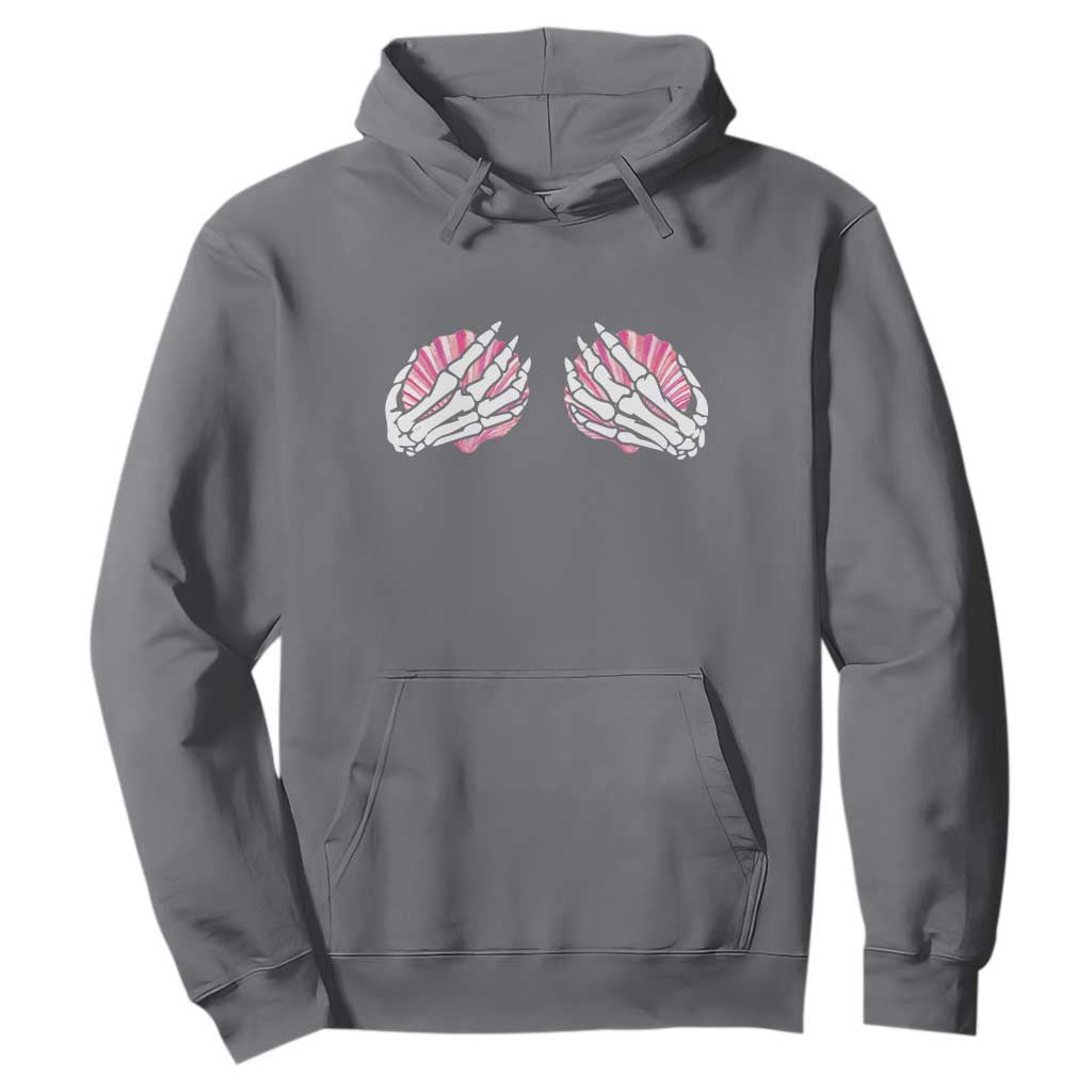 Funny Skeleton Hands Seashell Bikini Halloween Beach Hoodie TS11 Charcoal Print Your Wear