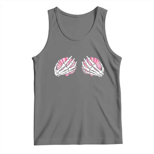Funny Skeleton Hands Seashell Bikini Halloween Beach Tank Top TS11 Black Heather Print Your Wear