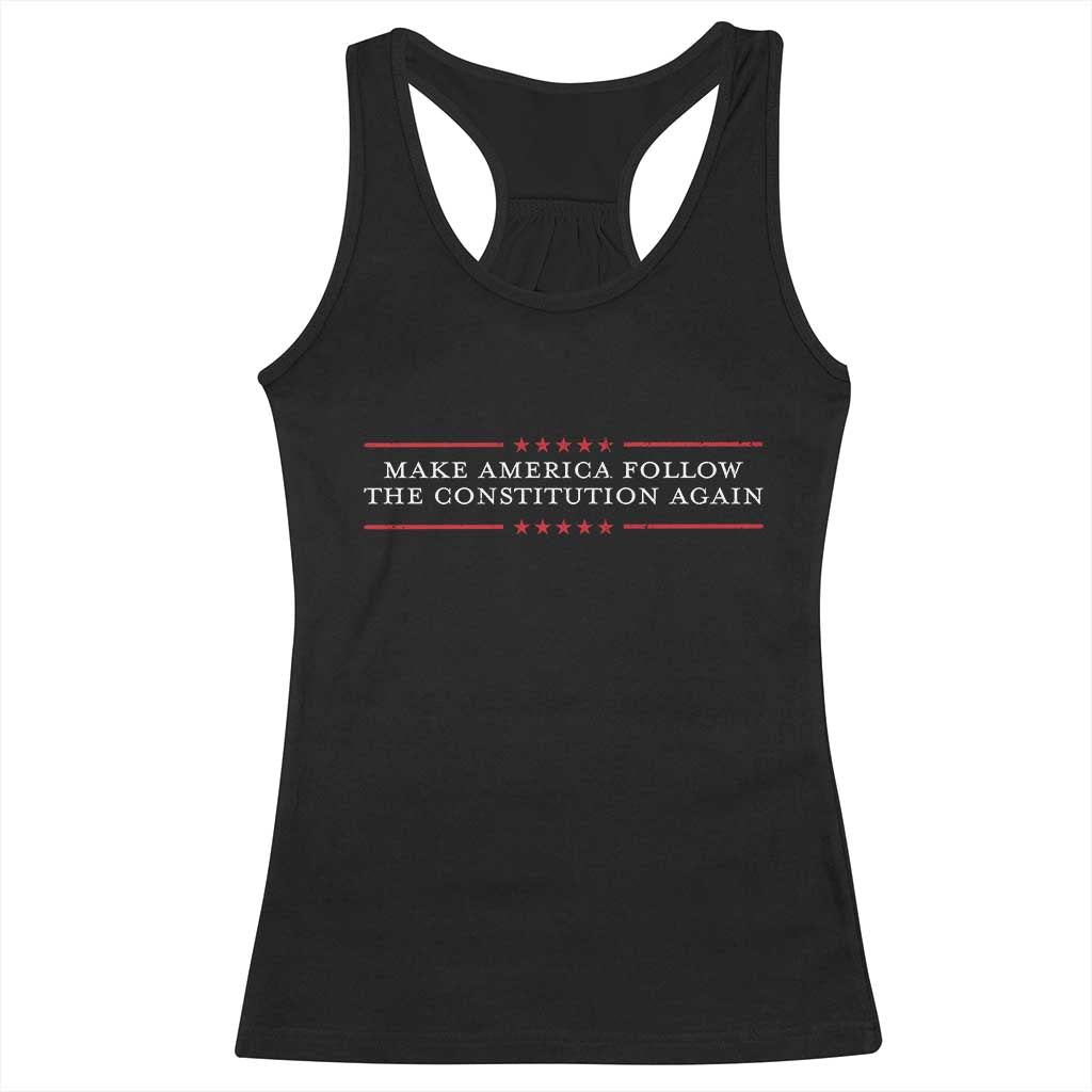 Funny Make America Follow The Constitution Again Racerback Tank Top TS11 Black Print Your Wear