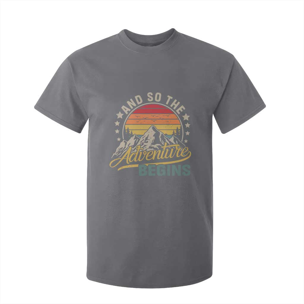 And So The Adventure Begins T Shirt For Kid Camping Hiking Lover TS11 Charcoal Print Your Wear