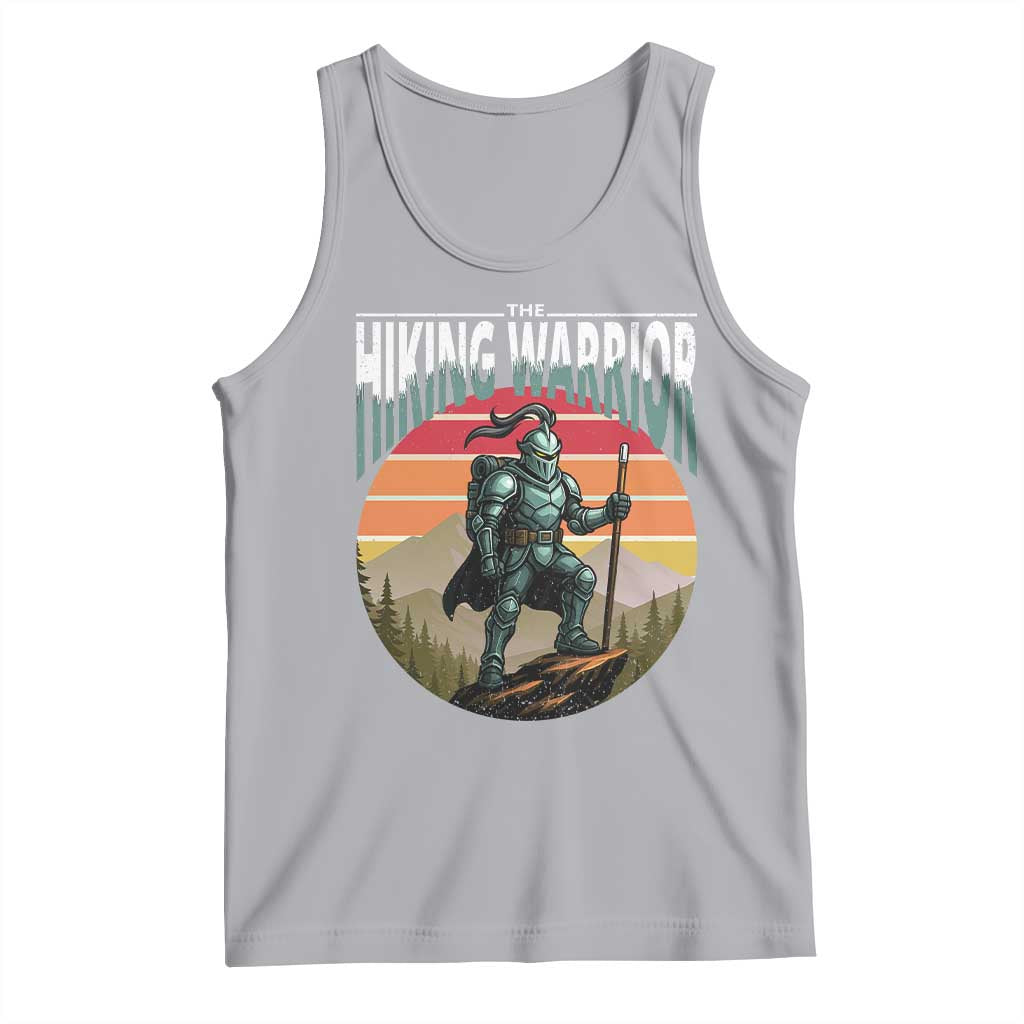Funny Mountain Hikers Tank Top The Hiking Warrior Retro Forest Sunset TS11 Athletic Heather Print Your Wear