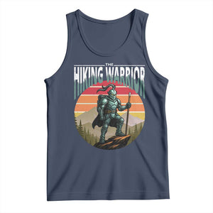 Funny Mountain Hikers Tank Top The Hiking Warrior Retro Forest Sunset TS11 Navy Print Your Wear
