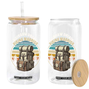 Funny Hiking Warrior Retro Backpack Nature Adventure Glass Can TS11 Print Your Wear