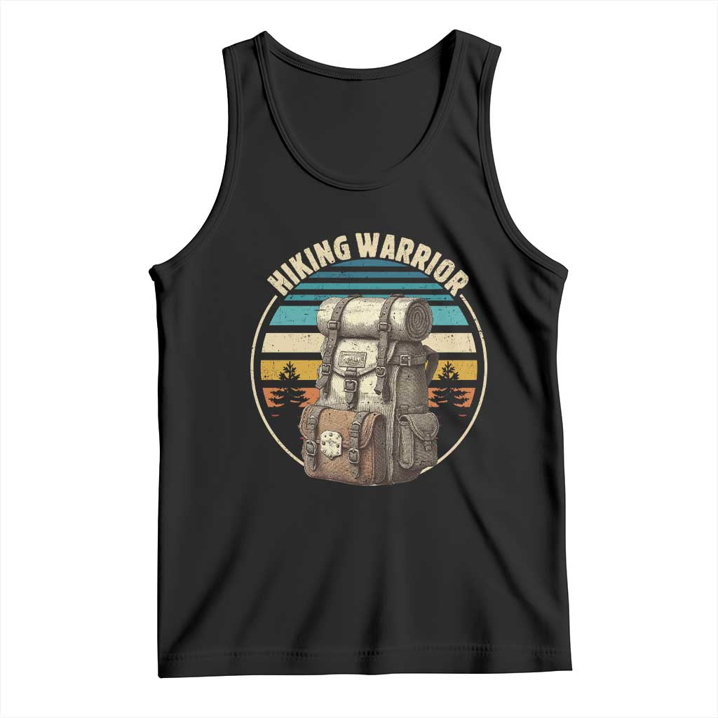 Funny Hiking Warrior Retro Backpack Nature Adventure Tank Top TS11 Black Print Your Wear
