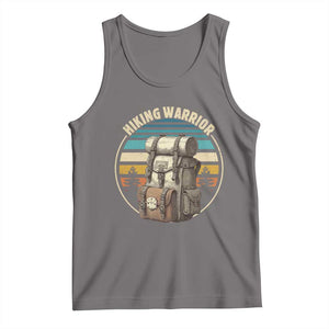 Funny Hiking Warrior Retro Backpack Nature Adventure Tank Top TS11 Deep Heather Print Your Wear