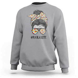 Paraprofessional Teacher Sweatshirt Para Life Messy Bun Sunglasses School Supplies TS11 Sport Gray Print Your Wear