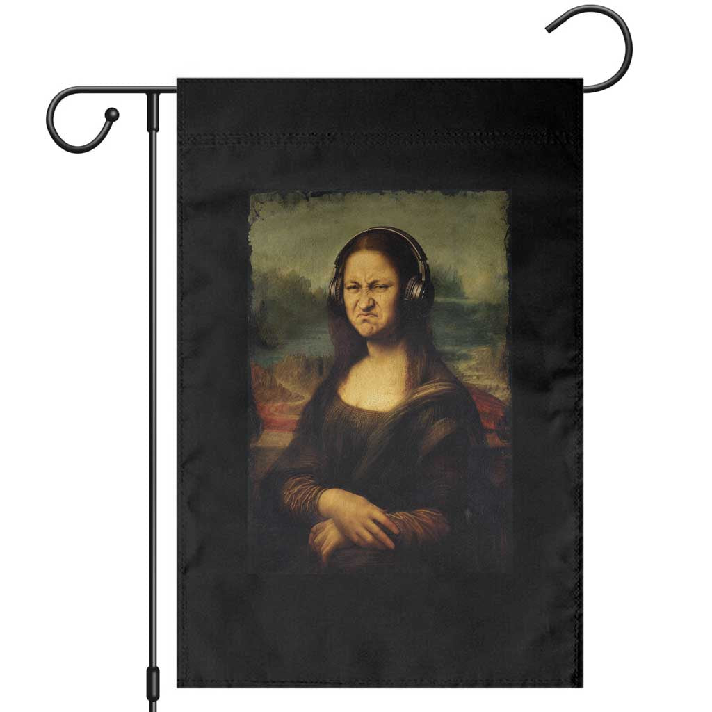 Funny Mona Lisa Bass Face Music Lovers DJs Garden Flag TS11 Black Print Your Wear