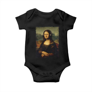 Funny Mona Lisa Bass Face Music Lovers DJs Baby Onesie TS11 Black Print Your Wear